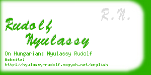 rudolf nyulassy business card